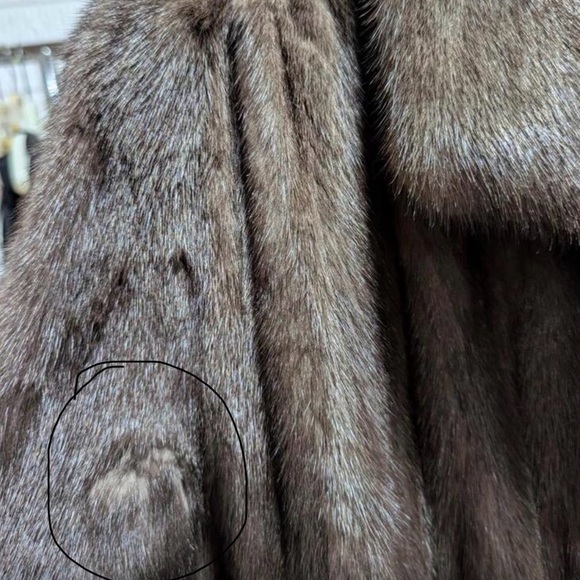 Grayish Brown Mink Fur Coat - Picture 6 of 7